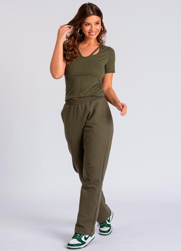 Briard - Blusa de Ribana Canelada Verde 3