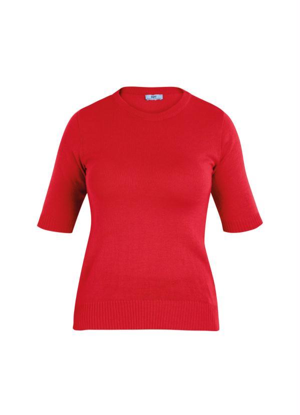 Outlet - Blusa de Tricô Básica Vermelha 6