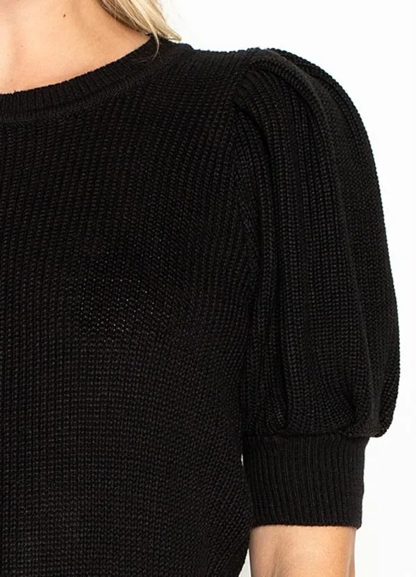 Maria Filó - Blusa de Tricot Malha Inglesa Preta 6