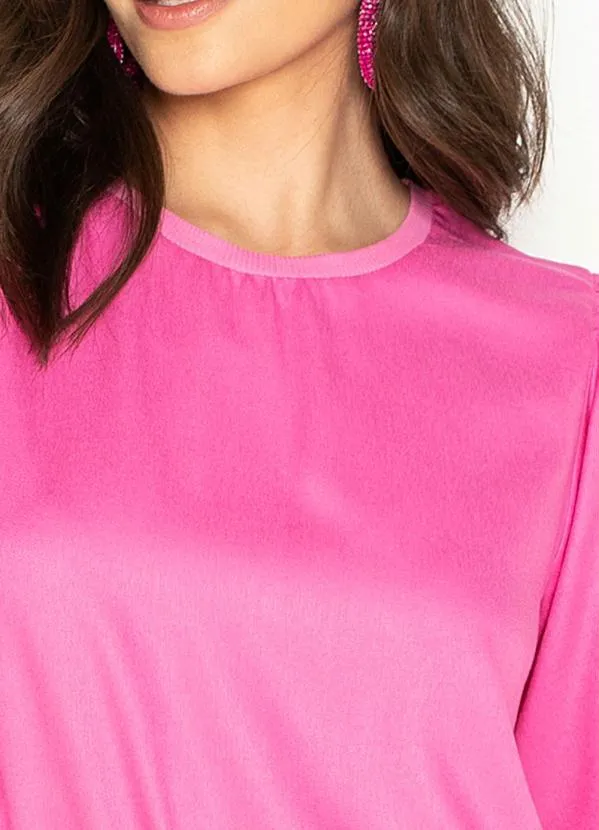 Hering - Blusa de Viscose Manga Curta Rosa 6