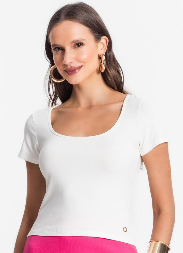 Endless - Blusa de Viscotorcion Decote Bege