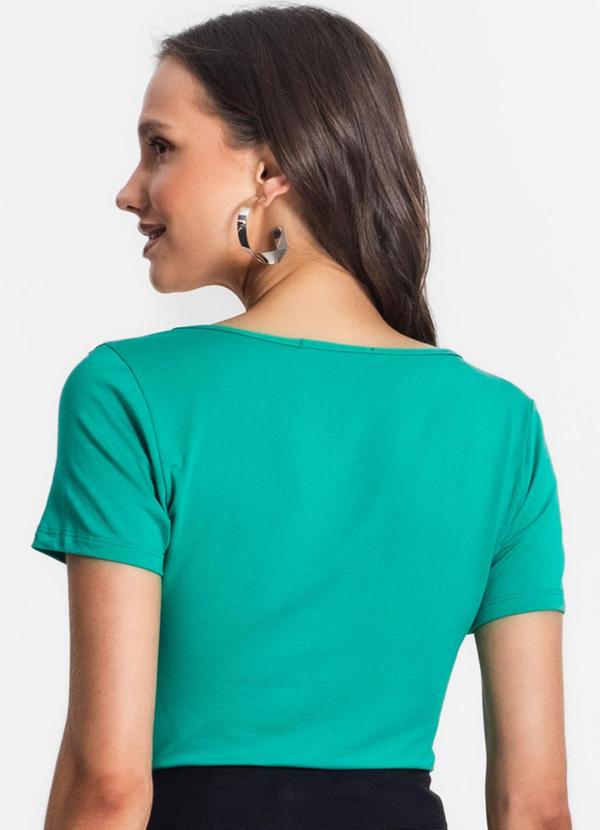 Endless - Blusa de Viscotorcion Decote Verde 2