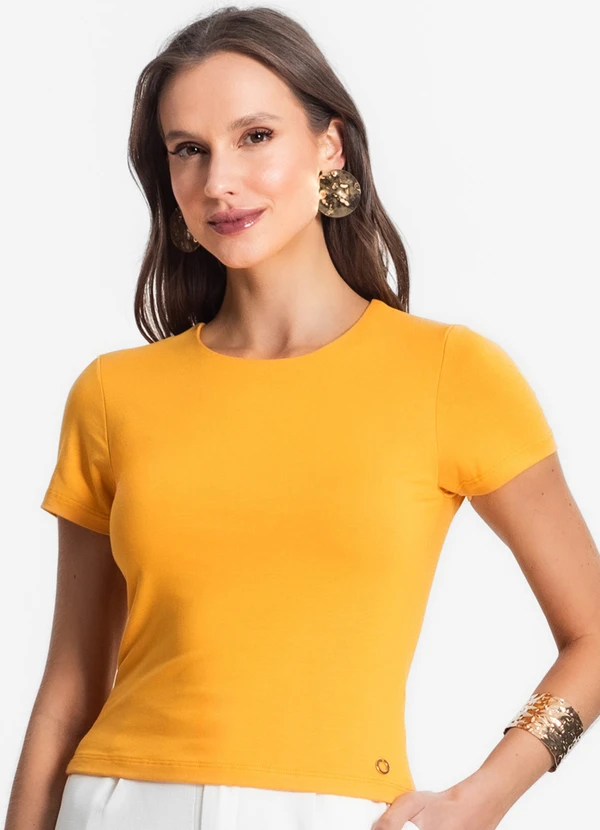 Endless - Blusa de Viscotorcion Feminina Amarelo 2
