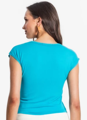Endless - Blusa de Viscotorcion Feminina Azul - ENDLESS