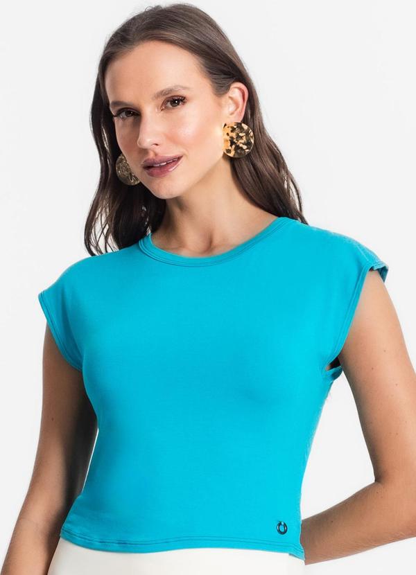 Endless - Blusa de Viscotorcion Feminina Azul