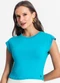 Endless - Blusa de Viscotorcion Feminina Laranja - variação: Azul