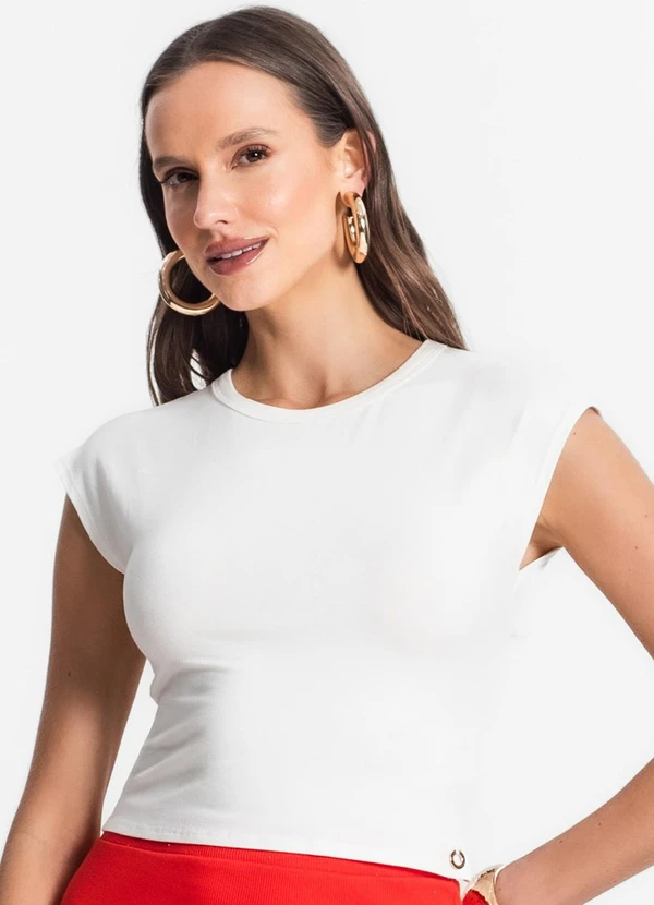 Endless - Blusa de Viscotorcion Feminina Bege