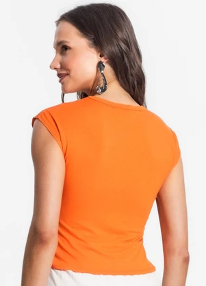 Endless - Blusa de Viscotorcion Feminina Laranja - ENDLESS