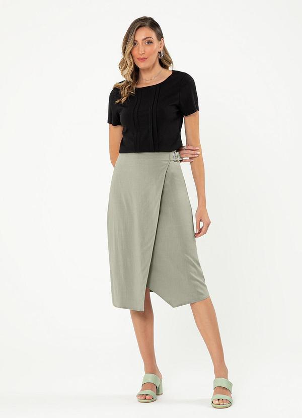 Cativa - Blusa Decote Canoa em Viscose Preto 4