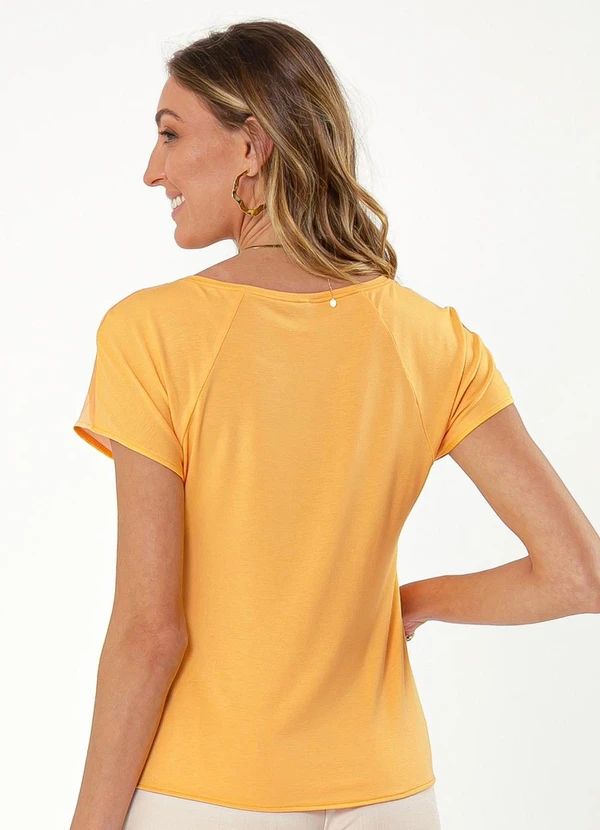 Cativa - Blusa Decote Canoa Misturinha Laranja 2