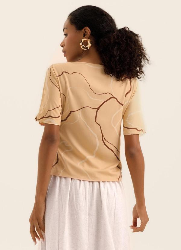 Gris - Blusa Decote Gota em Viscose Caramelo 2