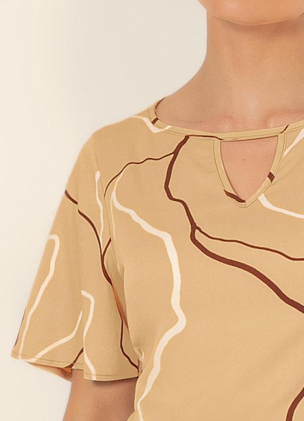 Gris - Blusa Decote Gota em Viscose Caramelo 3