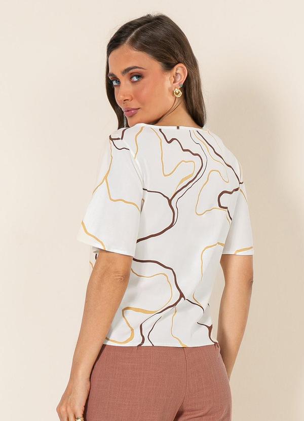 Gris - Blusa Decote Gota em Viscose Off White 2