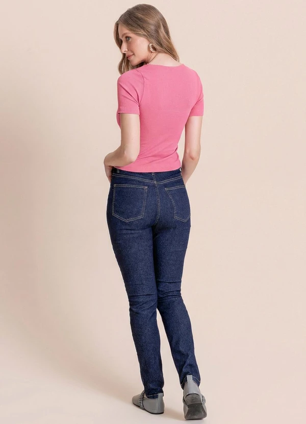 Angel - Blusa Decote Quadrado Basic Rosa 4