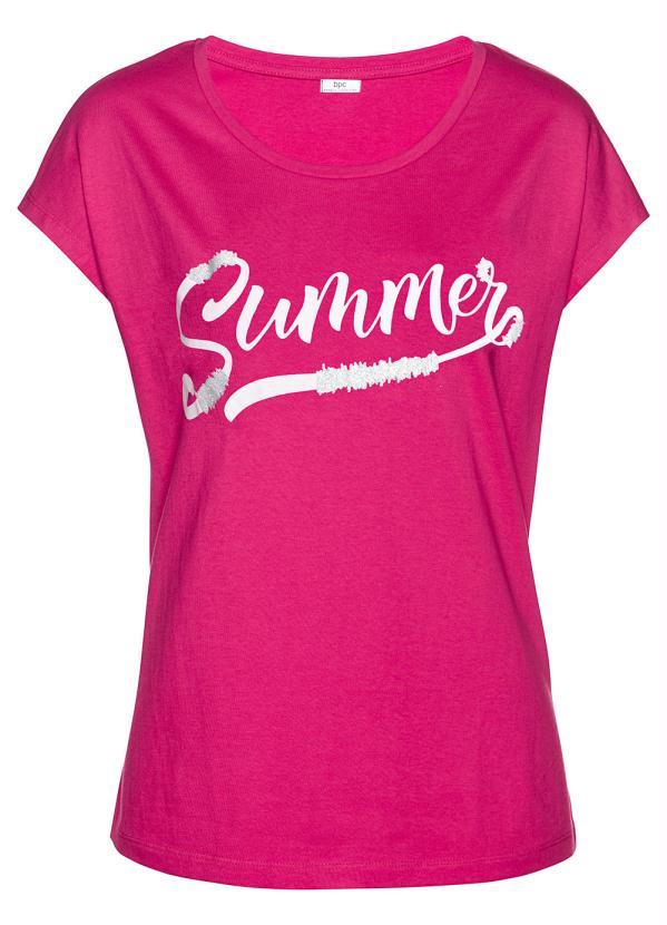 Outlet - Blusa Decote Redondo Manga Curta Pink 2