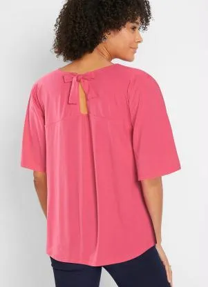 bonprix - Blusa Decote Redondo Pink - BONPRIX