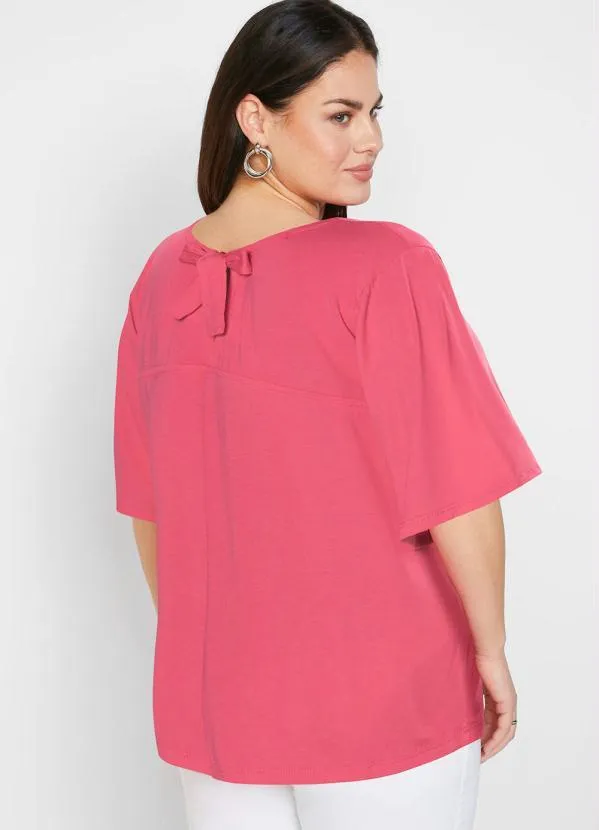 bonprix - Blusa Decote Redondo Pink 5