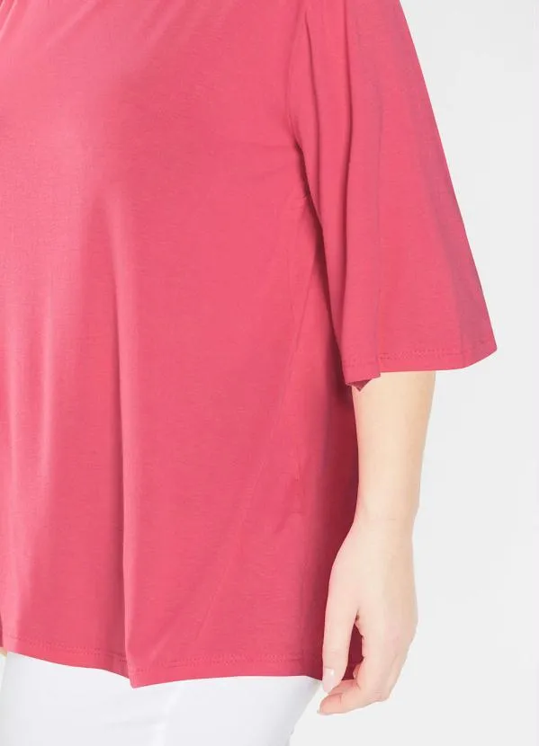 bonprix - Blusa Decote Redondo Pink 6