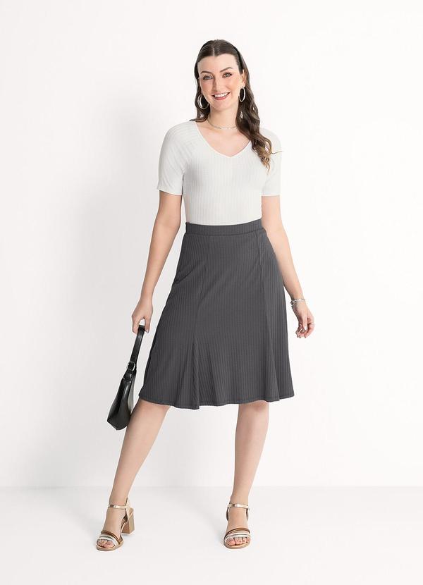 Habana - Blusa Decote V em Canelado Branco 3