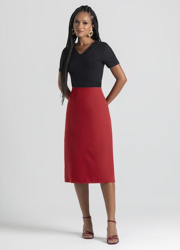 Cativa - Blusa Decote V em Canelado Preto 3