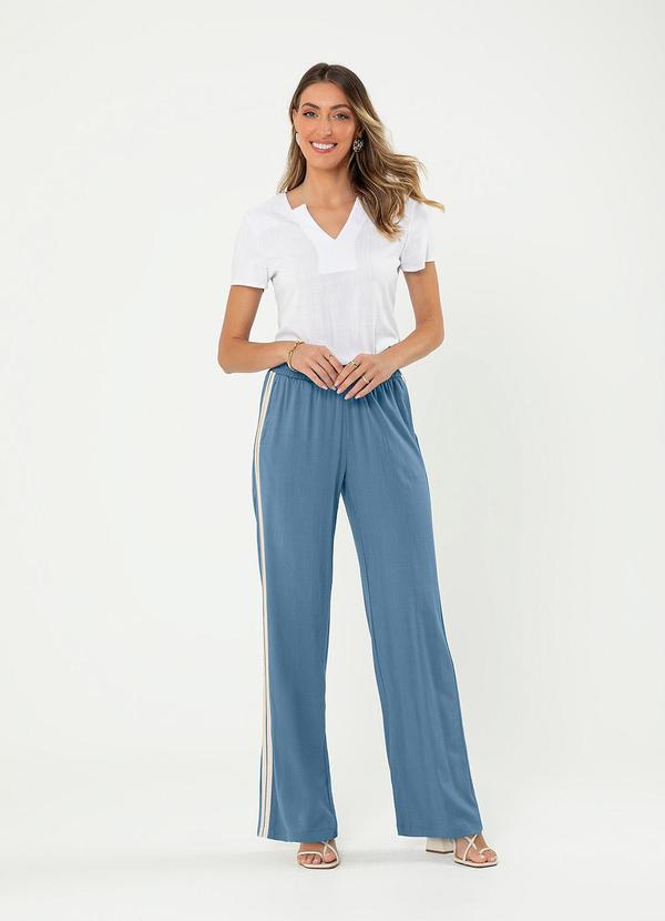 Cativa - Blusa Decote V em Viscose Branco 4