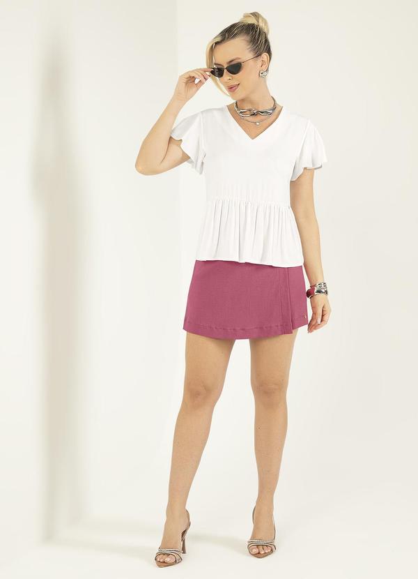 Gris - Blusa Decote V em Viscose Off White 3