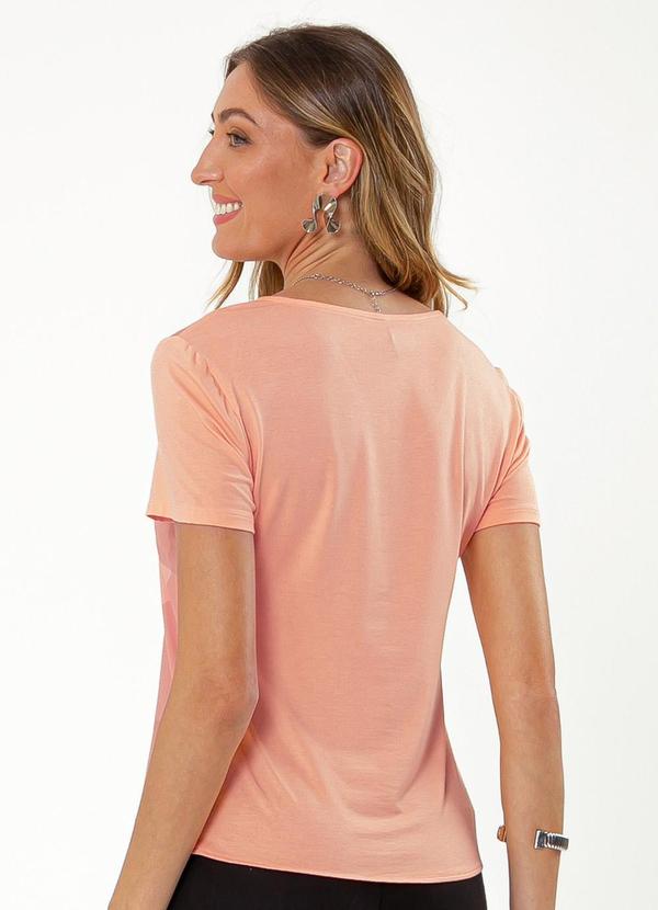 Cativa - Blusa Decote V Misturinha Laranja 2