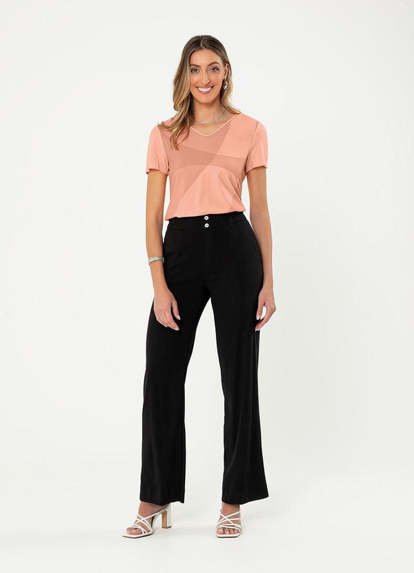 Cativa - Blusa Decote V Misturinha Laranja 4