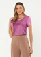 Cativa - Blusa Decote V Misturinha Verde - variação: Rosa