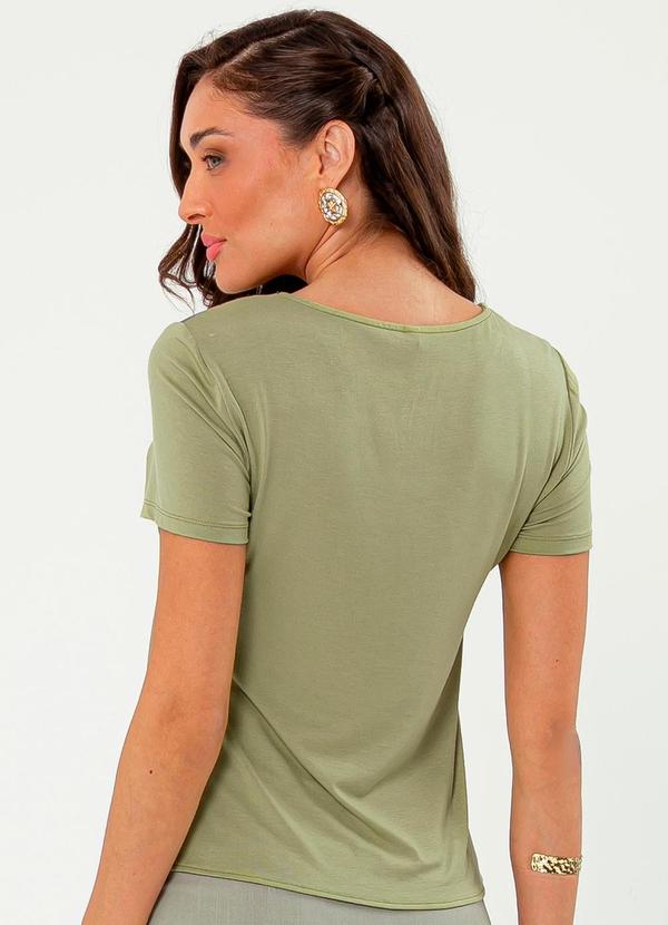 Cativa - Blusa Decote V Misturinha Verde 2