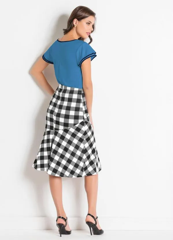 Rosalie - Blusa Detalhe em Marinho Azul