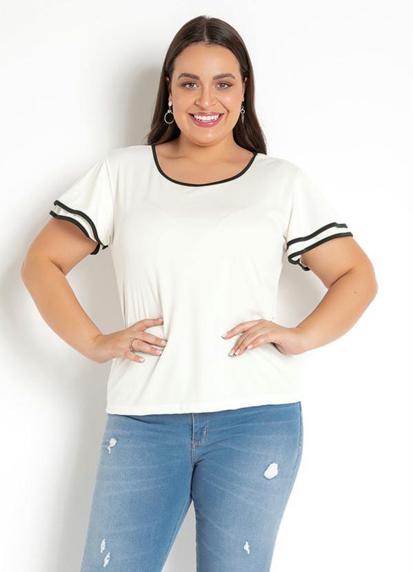 Rosalie - Blusa Detalhe em Preto Off White 8