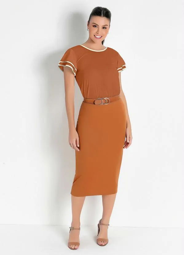 Rosalie - Blusa Detalhe Off White Caramelo 4