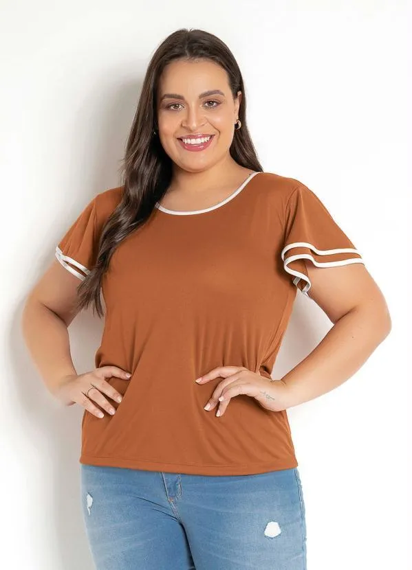Rosalie - Blusa Detalhe Off White Caramelo 6