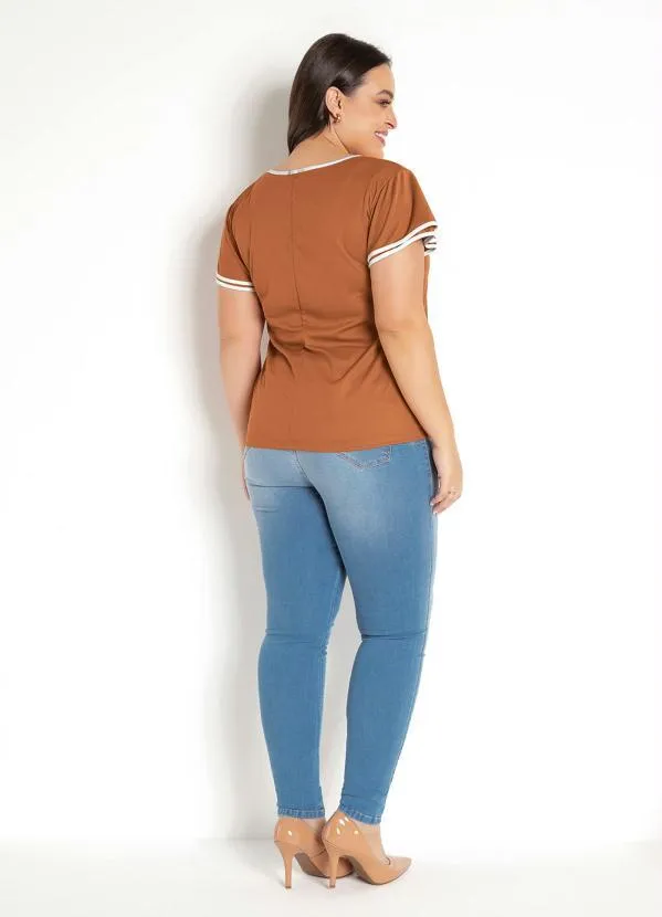 Rosalie - Blusa Detalhe Off White Caramelo 9