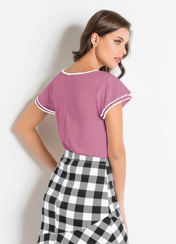 Rosalie - Blusa Detalhe Off White Rosa Moda Evangélica 2