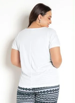 Moda Pop - Blusa Detalhe Tule Branca - MODA POP