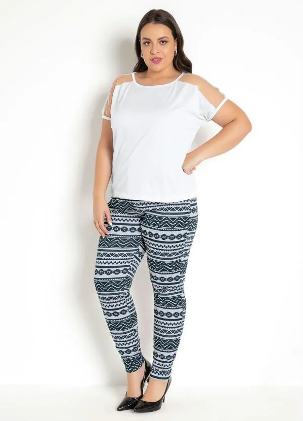 Moda Pop - Blusa Detalhe Tule Branca 8