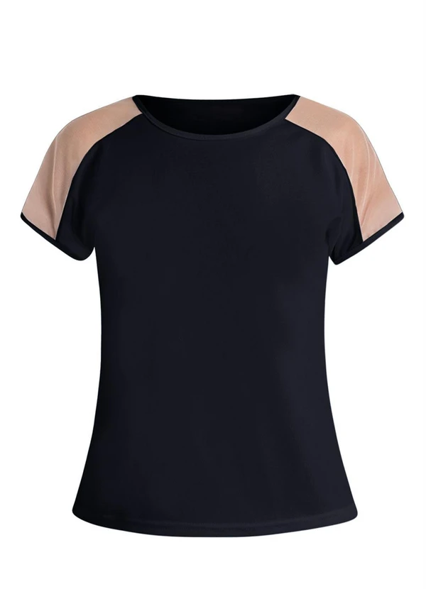 Moda Pop - Blusa Detalhe Tule Preto 7