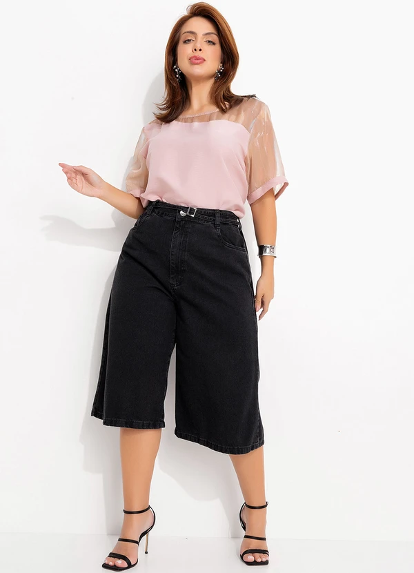 Quintess - Blusa Devorê Rosé em Chiffon 5