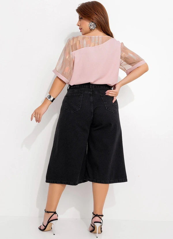 Quintess - Blusa Devorê Rosé em Chiffon 3