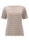 Lunender - Blusa Dlistrada em Malha Ribana Cinza - variação: Cinza