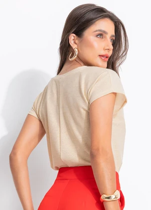 Quintess - Blusa Dourada em Lurex - QUINTESS
