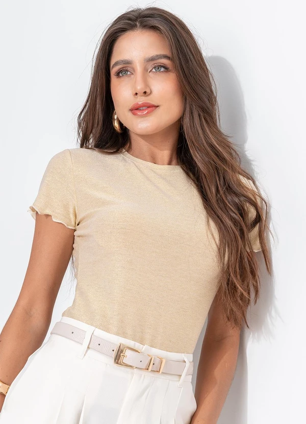 Quintess - Blusa Dourada em Lurex 2