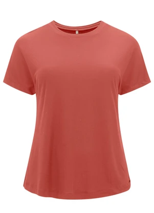Lunender Mais Mulher - Blusa Dplus Size em Malha Crepe Laranja - LUNENDER MAIS MULHER