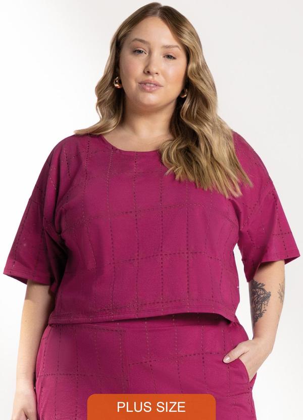 Marialícia - Blusa Duas Formas de Uso Rosa