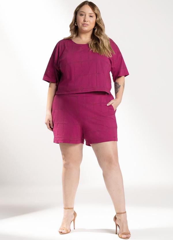 Marialícia - Blusa Duas Formas de Uso Rosa 2