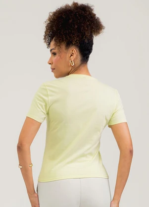 Cativa - Blusa em Algodão Amarelo Claro - CATIVA
