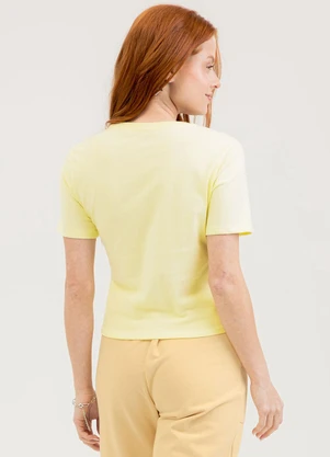 Cativa You - Blusa em Algodão  Amarelo Claro - CATIVA YOU