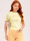 Cativa You - Blusa em Algodão  Azul Claro - variação: Amarelo Claro